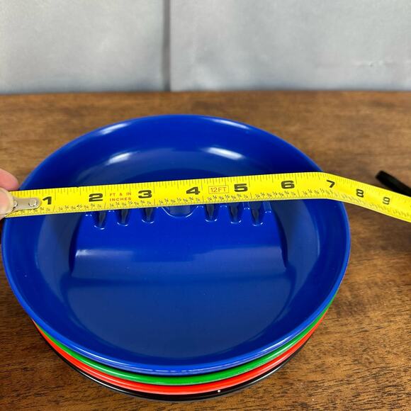 New Multi Color Red Black Green Blue BESUPERT 7" Plastic Bar Ashtrays 4 Pack - Picture 6 of 7